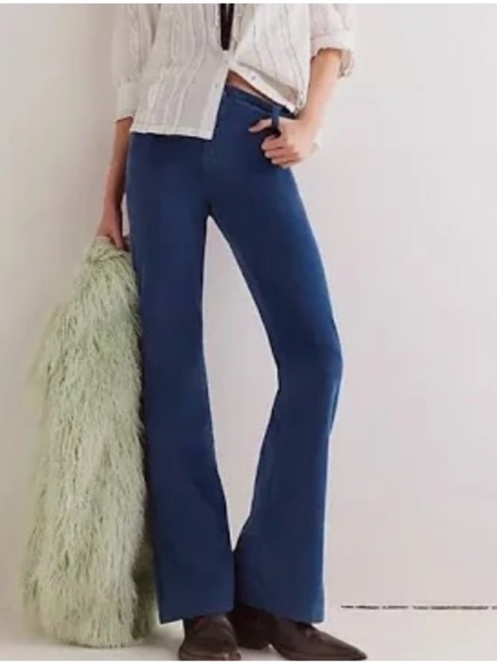Free People Micro Corduroy Level Up Pants with Side Splits